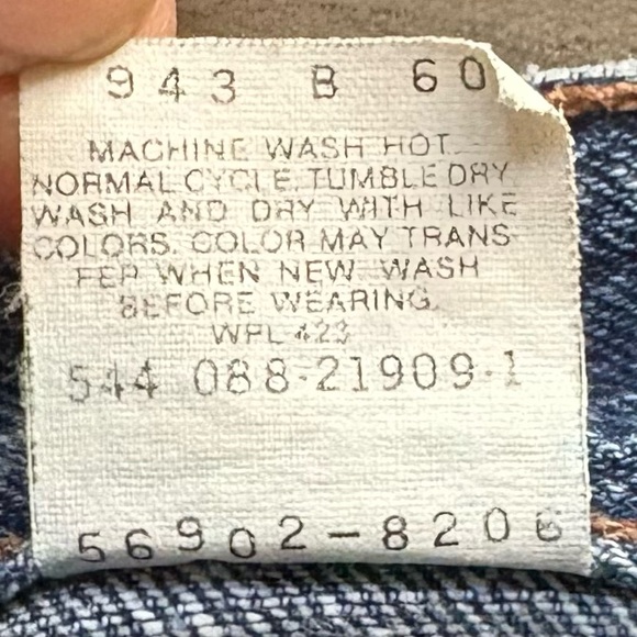 Vintage Sz 10 RARE ORANGE TAB acid wash 80s LEVIS!!! - Picture 6 of 7
